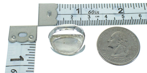 Turquoise Coral And Authentic Sterling Silver Southwestern Ring Size 6-1/4 YX70180